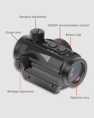 Feyachi RDS-36 Red & Green Dot Sight - Micro Reflex with Riser