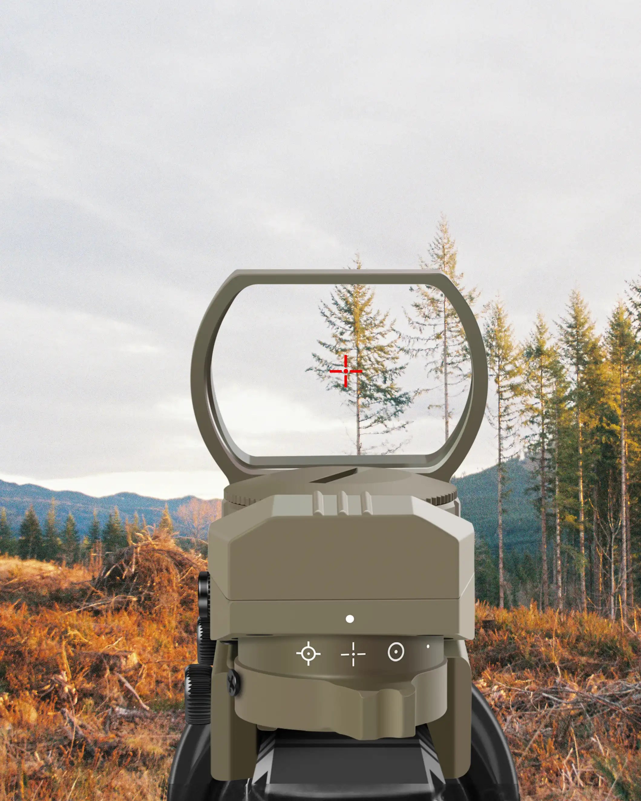 Feyachi RS-71 Reflex Sight - Tan Red/Green Dot 4 Reticles