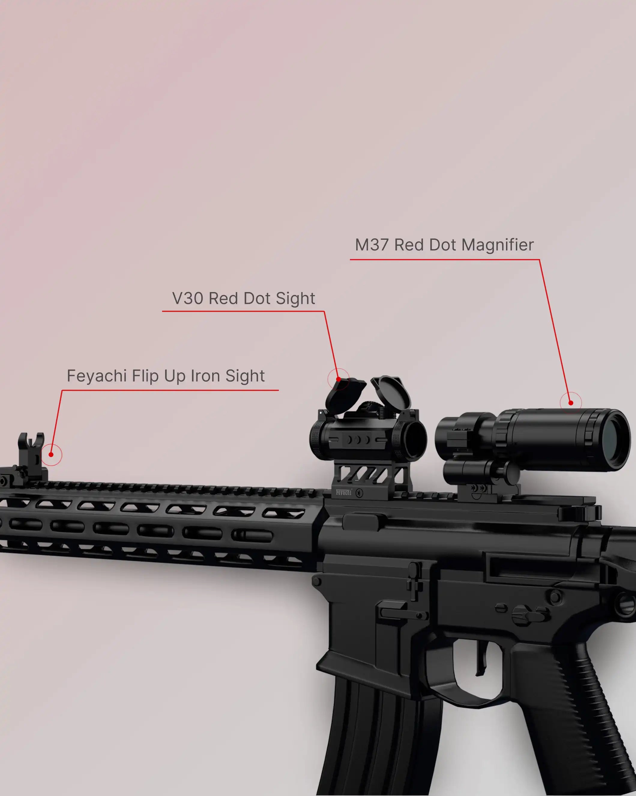 Feyachi V30&M37 Red Dot & Magnifier Combo - Co-Witness Kit feyachi Default Title Default Title-