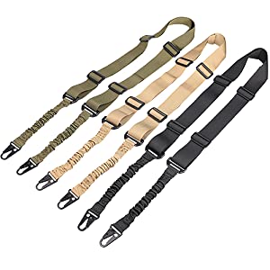 Feyachi L46 Two Points Rifle Sling with Large Metal Hook Adjustable Length Gun Sling