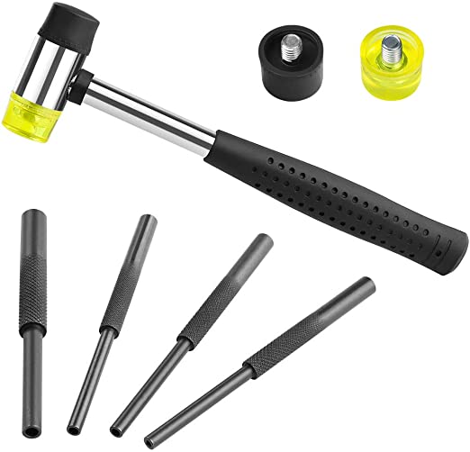 Feyachi Assembly Tool with Hammer and Roll Pin Punch Set