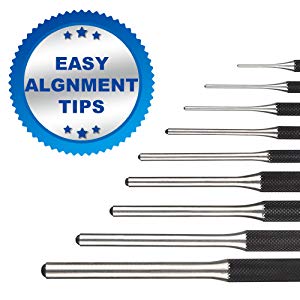 Feyachi Roll Pin Punch Set with Storage Pouch 9 Piece Steel Removal Tool Kit