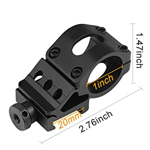 Feyachi 1inch Offset Picatinny Flashlight Mount